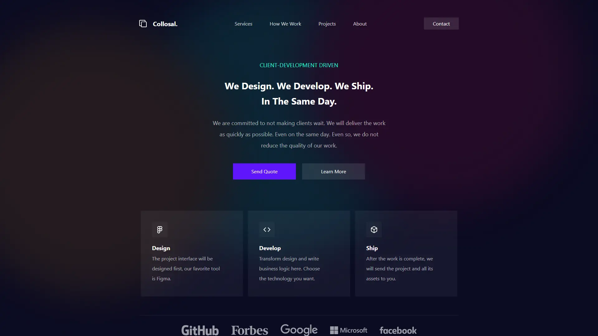Collosal Website Screenshot